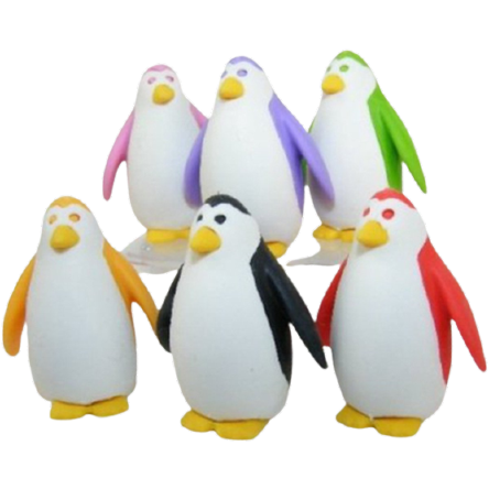 Pinguïn  3 cm potlood gum