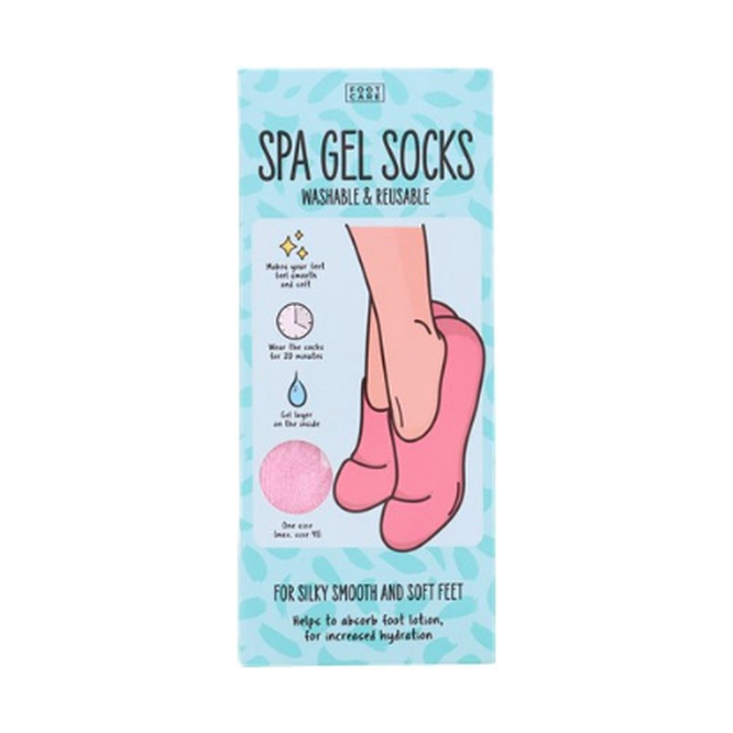 Spa gel sokken - Roze / Wit - Gel / Katoen / Elastaan - One Size - Spa - Verwennen - Ontspannen - Gezond