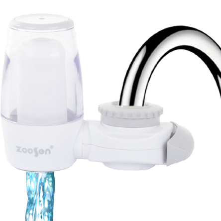 Zoosen-Kraanwaterfilter- Waterzuiveraar - Watertemperatuurbereik met behulp van het filter: 5 - 38 graden -- Water Zuiveren - Kraanwater Filteren -   Wit