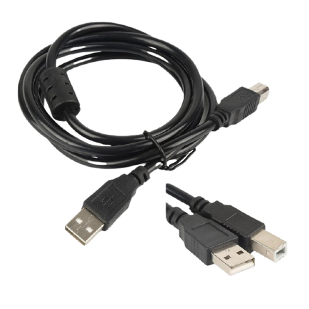 HMerch™ Printerkabel USB - 1,5 m lang - Printer kabel - Universeel voor printers - USB A naar B - Ook geschikt voor scanners en externe harde schrijven - Zwart